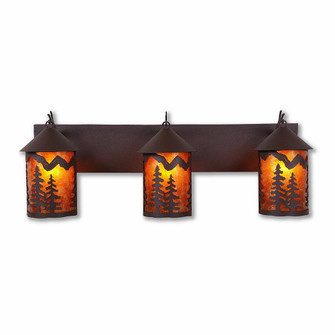 Cascade-Spruce Tree Rustic Brown Three Light Bath Vanity Light in Rustic Brown (172|M38314AM-27)