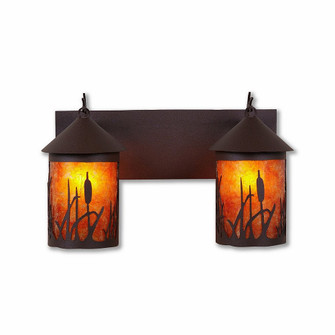 Cascade-Cattails Two Light Bath Vanity Light in Rustic Brown (172|M38265AM-27)
