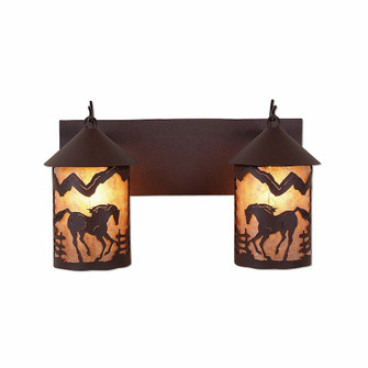 Cascade-Mountain Horse Two Light Bath Vanity Light in Rustic Brown (172|M38235AL-27)