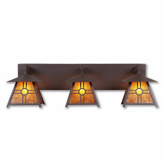 Smoky Mountain-Southview Three Light Bath Vanity Light in Rustic Brown (172|M35374AM-27)