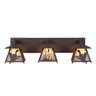 Smoky Mountain-Loon Three Light Bath Vanity Light in Rustic Brown (172|M35364AL-27)