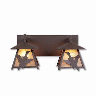 Smoky Mountain-Loon Two Light Bath Vanity Light in Rustic Brown (172|M35264AL-27)