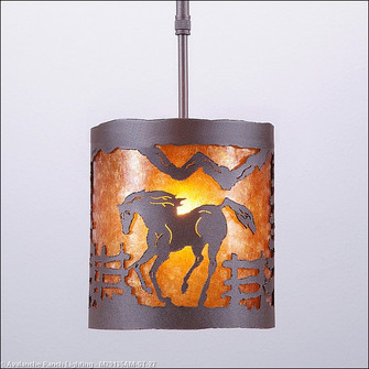 Kincaid-Mountain Horse One Light Pendant in Rustic Brown (172|M29135AM-ST-27)