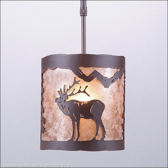 Kincaid-Mountain Elk One Light Pendant in Rustic Brown (172|M29133AL-ST-27)