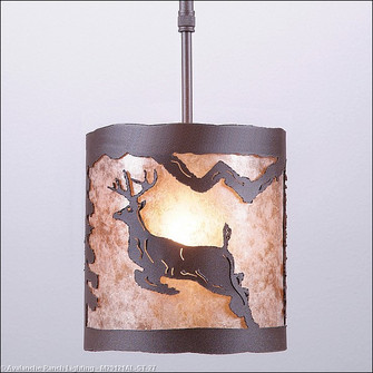 Kincaid-Valley Deer One Light Pendant in Rustic Brown (172|M29121AL-ST-27)