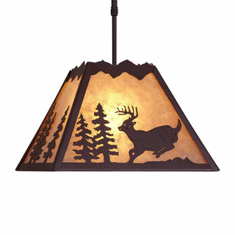 Rocky Mountain-Mountain Deer Rustic Brown One Light Pendant in Rustic Brown (172|M26530AL-ST-27)