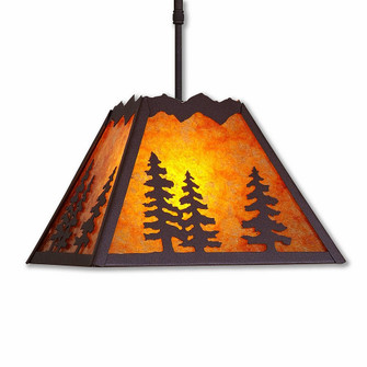 Rocky Mountain-Spruce Tree One Light Pendant in Rustic Brown (172|M26514AM-ST-27)