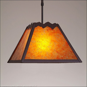 Rocky Mountain-Rustic Plain Rustic Brown One Light Pendant in Rustic Brown (172|M26501AM-ST-27)