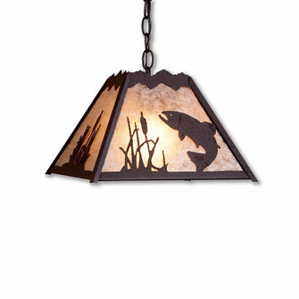 Rocky Mountain-Trout One Light Pendant in Rustic Brown (172|M26381AL-CH-27)