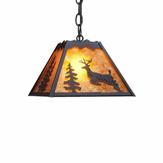 Rocky Mountain-Valley Deer Black Iron One Light Pendant in Black Iron (172|M26321AM-CH-97)