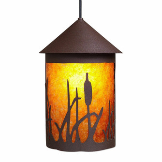 Cascade Lantern-Cattails One Light Pendant in Rustic Brown (172|M24665AM-ST-27)