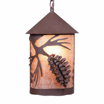 Cascade Lantern-Spruce Cone One Light Pendant in Rustic Brown (172|M24640AL-CH-27)