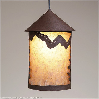 Cascade Lantern-Rustic Plain One Light Pendant in Rustic Brown (172|M24601AL-ST-27)