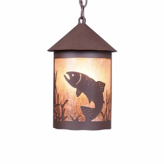 Cascade Lantern-Trout One Light Pendant in Rustic Brown (172|M24581AL-CH-27)