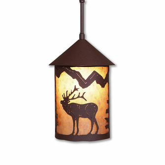 Cascade Lantern-Mountain Elk One Light Pendant in Rustic Brown (172|M24533AL-ST-27)