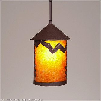 Cascade Lantern-Rustic Plain One Light Pendant in Rustic Brown (172|M24501AM-ST-27)