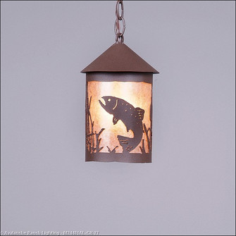 Cascade Lantern-Trout One Light Pendant in Rustic Brown (172|M24481AL-CH-27)