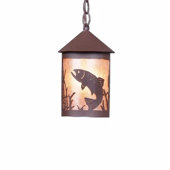 Cascade Lantern-Trout One Light Pendant in Rustic Brown (172|M24481AL-CH-27)