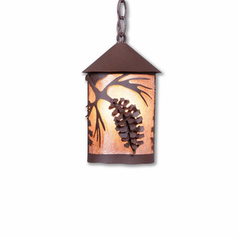 Cascade Lantern-Spruce Cone One Light Pendant in Rustic Brown (172|M24440AL-CH-27)