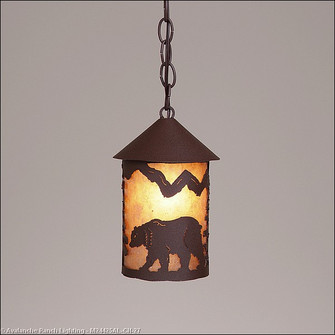 Cascade Lantern-Mountain Bear One Light Pendant in Rustic Brown (172|M24425AL-CH-27)