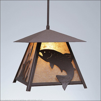 Smoky Mountain-Trout One Light Pendant in Rustic Brown (172|M23681AL-ST-27)