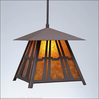 Smoky Mountain-Eastlake One Light Pendant in Rustic Brown (172|M23672AM-ST-27)