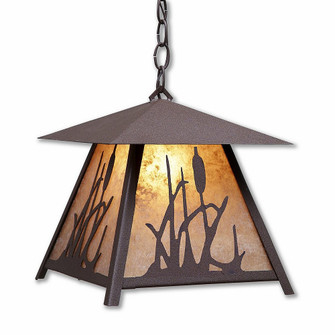 Smoky Mountain-Cattails One Light Pendant in Rustic Brown (172|M23665AL-CH-27)