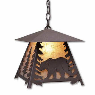Smoky Mountain-Mountain Bear One Light Pendant in Rustic Brown (172|M23625AL-CH-27)