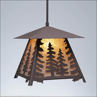 Smoky Mountain-Spruce Tree One Light Pendant in Rustic Brown (172|M23614AL-ST-27)