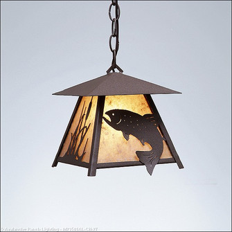 Smoky Mountain-Trout One Light Pendant in Rustic Brown (172|M23581AL-CH-27)