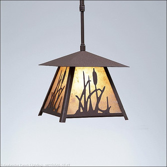 Smoky Mountain-Cattails One Light Pendant in Rustic Brown (172|M23565AL-ST-27)