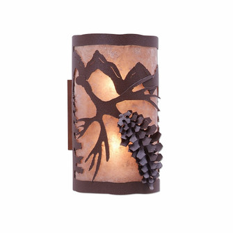 Kincaid-Spruce Cone Two Light Wall Sconce in Rustic Brown (172|M19140AL-27)