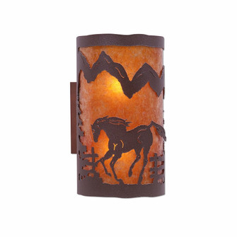 Kincaid-Mtn Horse Two Light Wall Sconce in Rustic Brown (172|M19135AM-27)