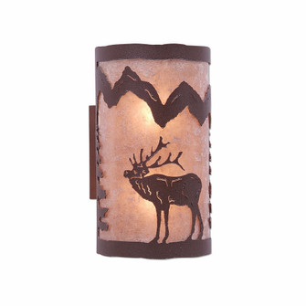 Kincaid-Mtn Elk Two Light Wall Sconce in Rustic Brown (172|M19133AL-27)