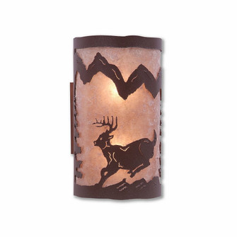 Kincaid-Mtn Deer Two Light Wall Sconce in Rustic Brown (172|M19130AL-27)