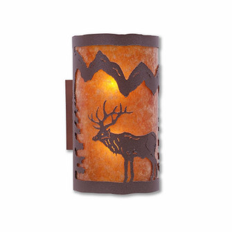 Kincaid-Valley Elk Two Light Wall Sconce in Rustic Brown (172|M19123AM-27)