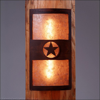 Benton-Texas Star Two Light Wall Sconce in Rust Patina (172|M16256AL-02)
