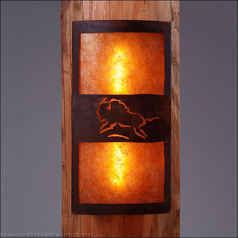 Benton-Bison Two Light Wall Sconce in Rust Patina (172|M16239AM-02)