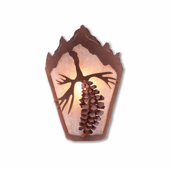 Teton-Spruce Cone One Light Wall Sconce in Rust Patina (172|M15240AL-02)