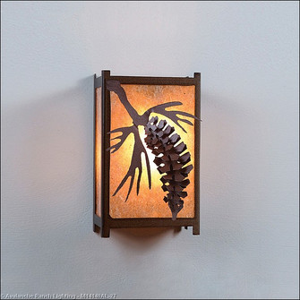 Severn-Spruce Cone One Light Wall Sconce in Rustic Brown (172|M14140AL-27)