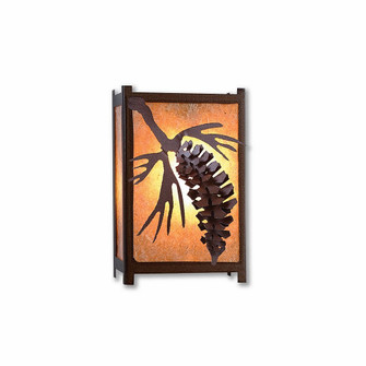 Severn-Spruce Cone One Light Wall Sconce in Rustic Brown (172|M14140AL-27)