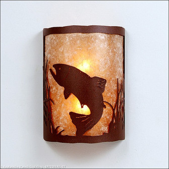 Cascade-Trout Rustic Brown Two Light Wall Sconce in Rustic Brown (172|M13381AL-27)