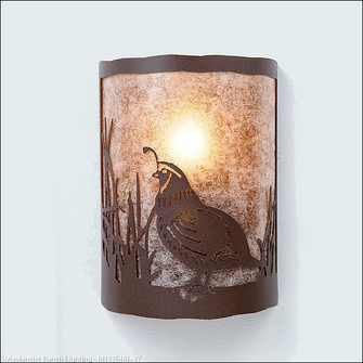 Cascade-Western Quail Two Light Wall Sconce in Rustic Brown (172|M13354AL-27)