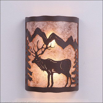 Cascade-Valley Elk Two Light Wall Sconce in Rustic Brown (172|M13323AL-27)
