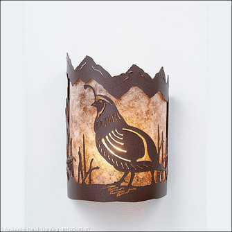 Cascade-Western Quail One Light Wall Sconce in Rustic Brown (172|M13254AL-27)