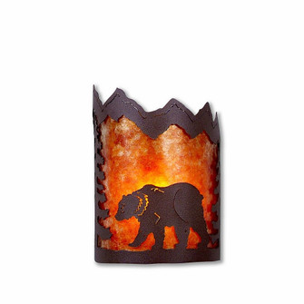 Cascade-Mountain Bear Rustic Brown One Light Wall Sconce in Rustic Brown (172|M13225AM-27)