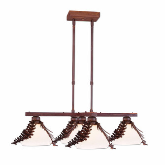 Cedarwood-Spruce Cone Five Light Chandelier in Rust Patina (172|H43540CW-02)