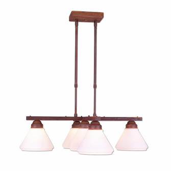 Cedarwood-Rustic Plain Five Light Chandelier in Rust Patina (172|H43501CW-02)