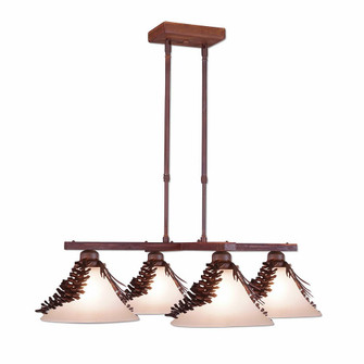Cedarwood-Spruce Cone Four Light Chandelier in Rust Patina (172|H43440CT-02)