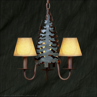 Diablo-Cedar Tree Three Light Chandelier in Cedar Green/Rust Patina (172|H40443OP-03)